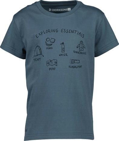 Didriksons Mynta Kids Tee Explore Small Sininen 110