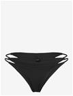 WEEKDAY Layered Brazilian Bikini Bottoms - BLACK - M