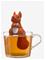 WINKEE Squirrel Tea Infuser - ORANGE - H6 cm – kuva 1