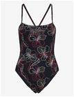ROXY Roxy Active Basic One Piece Pt - ANTHRACITE ATHLETIC HIBISCUS - M