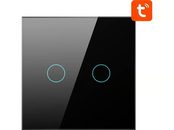 Avatto Smart Light Switch ZigBee ZTS02-EU-B2 2 Way TUYA (black)