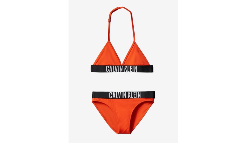 CALVIN KLEIN Triangle Bikini Set - ORANGE COM - 164-170 – kuva 1/1