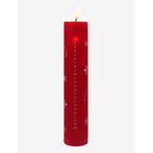 DET GAMLE APOTEK Calender Candle H24,5 X Dia 5 With Led - RED - H24.5X DIA 5