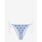 TOMMY HILFIGER V String Side Tie Emb. - ITHACA SCR BLUE SPELL WHITE - XS