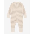 CELAVI Jumpsuit Ls - Yd Stripe - MOCHA MERINGUE - 50