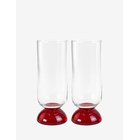 BYON High Ball Glass Spice 2Pcs/Set - CLEAR/RED - Ø6.5X16.5 cm 38CL