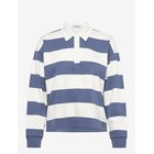MINUS Msestella Polo Sweat - CLOUD DANCER STRIPE - XXL