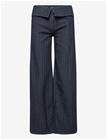 MANGO TEEN Wide Leg Pinstriped Jeans - OPEN BLUE - 38