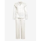 MANGO TEEN Two-Piece Topstitched Pyjamas - NATURAL WHITE - XXS