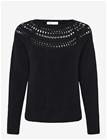 MANGO TEEN Openwork Knit Sweater - BLACK - S