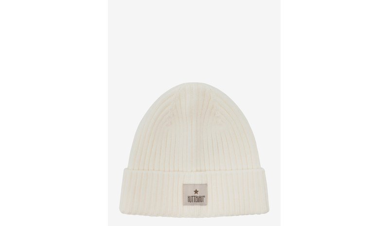 HUTTELIHUT Hat Wool Knit Color Solid - EGRET - 54\6-8Y – kuva 1/1