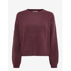 MANGO TEEN Ribbed Neck Sweater - DARK RED - XS