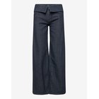 MANGO TEEN Wide Leg Pinstriped Jeans - OPEN BLUE - 34