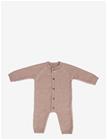 SMALLSTUFF Jumpsuit, Ao Elephants, Merino Wool, Nature Melange - POWDER - 56/62