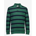 LINDBERGH Striped Polo Sweatshirt L/S - DK GREEN - S