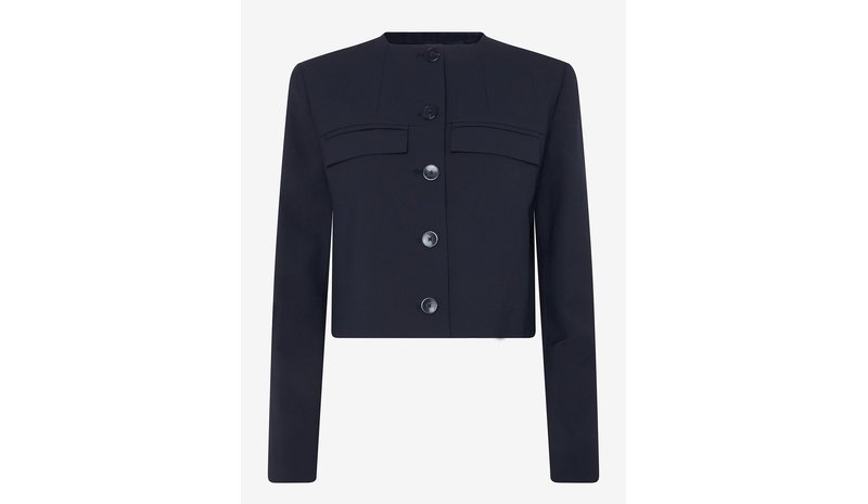 MANGO Straight Jacket With Flap Pockets - NAVY - L – kuva 1/1
