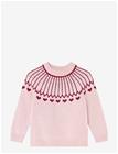 FLIINK Nova Heart Pullover - SMOKE ROSE / RED BUD - 1-1.5Y(85 cm)