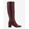 MANGO Textured Heeled Boots - DARK RED - 36 – kuva 1