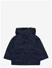 MANGO Waxed Jacket With Hood - NAVY - 116