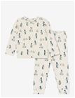 PETIT PIAO Ppblizz Night Set - EGGNOG MELANGE SNOWMAN AOP - 92