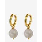 BUD TO ROSE Kelly Hoop Earring Grey/Gold - GOLD - One Size