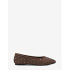 MANGO TEEN Studded Leather Ballet Flats - LT PASTEL BROWN - 37
