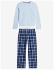 TOMMY HILFIGER Long Pj Set - TONAL BLUE PLAID - 152-164