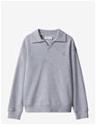 CALVIN KLEIN Ck Ottoman Rugby Sweatshirt - MEDIUM GREY HEATHER - 128