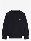 GANT KIDS Shield Cotton Crew Neck Sweater - EVENING BLUE - 116