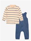 GANT KIDS Striped Ls & Dungaree Set - SALTY SEA - 80