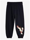 MINI RODINI Rabbit Application Sweatpants - BLACK - 140/146