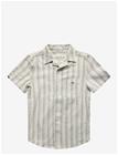 GANT KIDS Shield Striped Linen Blend Ss Shirt - CREAMED WHITE - 176