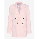 MANGO Double-Breasted Cotton Blend Suit Blazer - LT-PASTEL PINK - XS