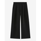 LINDEX Wide Trousers With Pleats - BLACK - 40