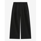 LINDEX Wide Trousers With Mid Waist - BLACK - 46