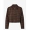 PIECES Pcvera Short Check Jacket Dnm - MULCH - M – kuva 1