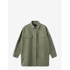 MANGO Oversized Denim Parka - BEIGE - KHAKI - XS
