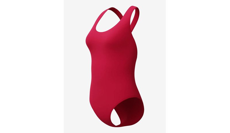 SPEEDO Solid Scoop Neck Swimsuit - RUBY - XL – kuva 1/1