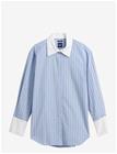 GAP Poplin Big Shirt From The Gap Collection - LIGHT BLUE STRIPE - M