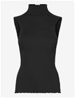 ROSEMUNDE Rwbeatha Silk Sl Rollneck Top - BLACK - XL