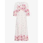 KAFFE Karosine Long Dress - WHITE ROSE BORDER FLOWER - 42
