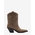 MANGO Studs Suede Ankle Boots - LT PASTEL BROWN - 39
