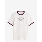 TOMMY HILFIGER Graphic Varsity Ringer Tee - IVORY PETAL - M
