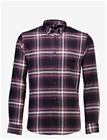 LINDBERGH Brushed Checked Shirt L/S - DK BORDEAUX - XXL