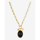 BUD TO ROSE Retro Long Necklace Black/Brown/Gold - GOLD - One Size