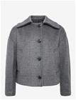 MANGO Houndstooth Wool Jacket - NAVY - S