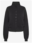 WEEKDAY Jersey Button Up Jacket - BLACK - XS