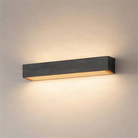 Arcchio Karam -LED-seinävalaisin, 53 cm, musta