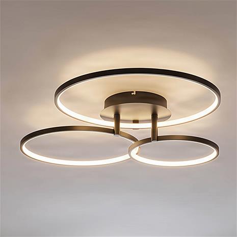 Lindby Rayk -LED-kattovalaisin, mattamusta – kuva 7/7