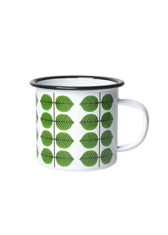 Pluto Design Bersä¥ emalimuki Valkoinen-vihreä
